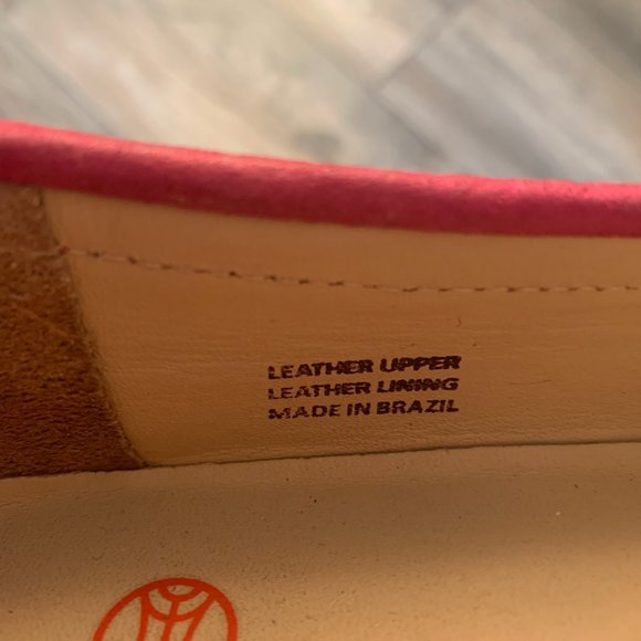 MARC JOSEPH NEW YORK BROADWAY LEATHER SLIP ON FLATS PINK 5.5-EUC! - Picture 5 of 7